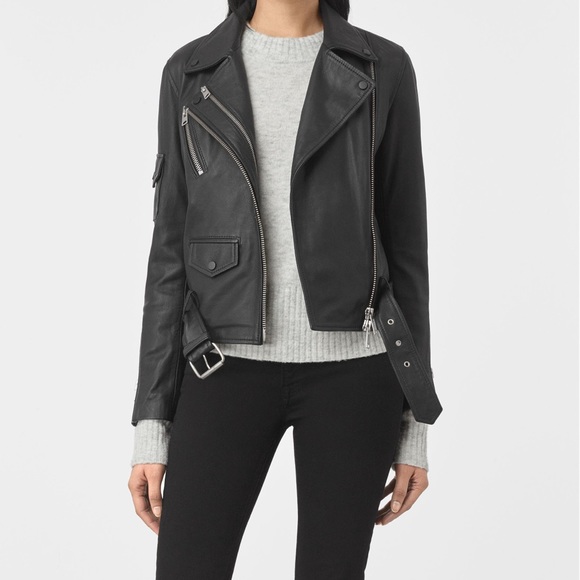 COPY - All Saints Harland Leather Jacket - Picture 1 of 5